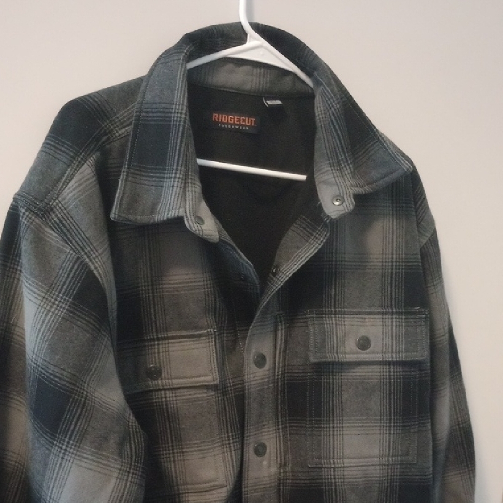 Ridgecut Toughwear Men's Black Plaid Jacket